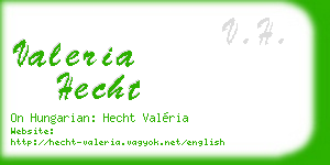 valeria hecht business card